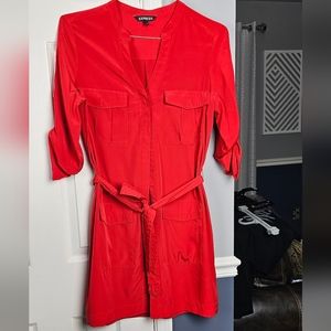 Express button up shirt dress